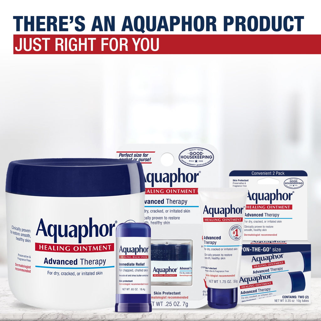 Aquaphor Healing Balm Stick for Chapped, Chafed Skin with Avocado Oil and Shea Butter, 0.65 oz