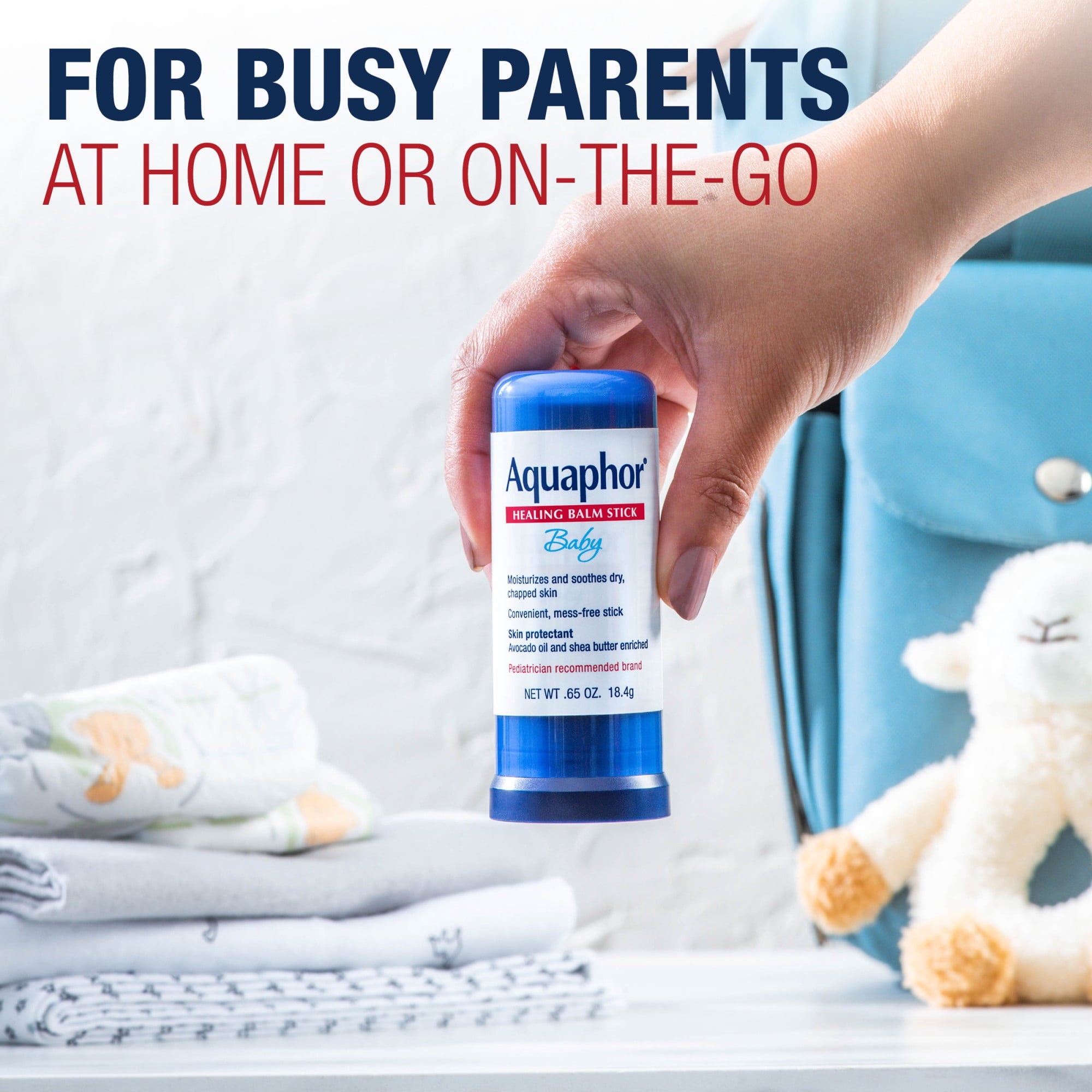 (3 pack) Aquaphor Baby Healing Balm Stick for Dry, Chapped, Chafed Skin, Hypoallergenic, Mess-Free, 0.65 oz