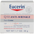 Eucerin Q10 Anti-Wrinkle Face Creme, Unscented, 1.7 oz (3 Pack) (Bundle)