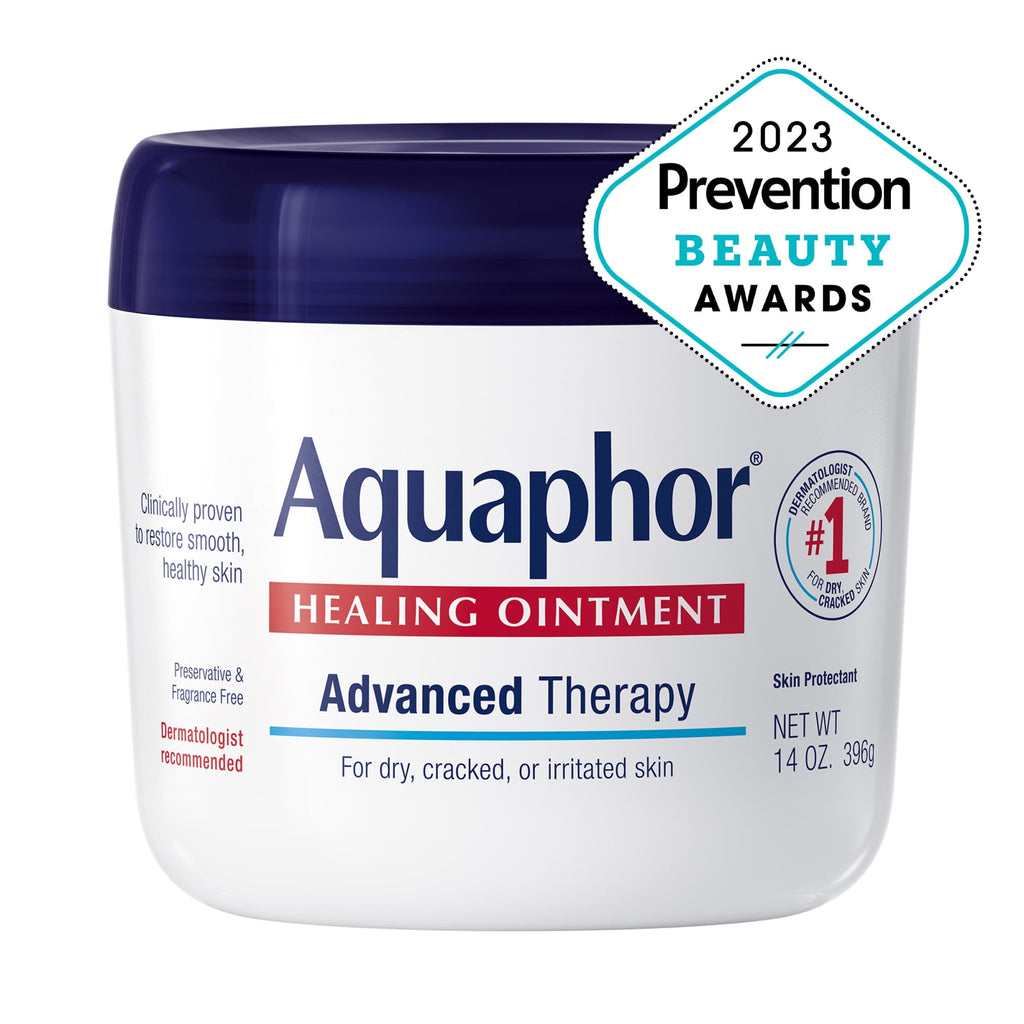 (3 pack) Aquaphor Healing Ointment Skin Protectant for Dry, Cracked, Irritated Skin, Fragrance Free, 14 oz