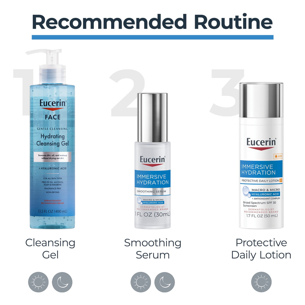 Eucerin Immersive Hydration Smoothing Face Serum with Hyaluronic Acid, 1 fl oz
