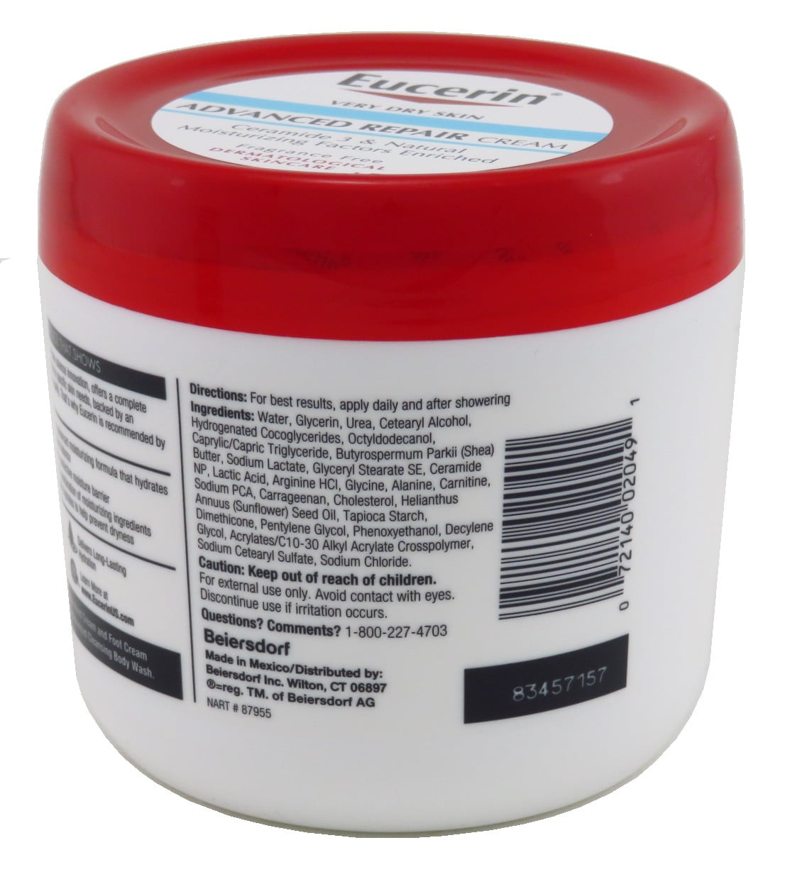 Eucerin Cream Advanced Repair 16 Ounce Jar (473ml) (Pack of 2)