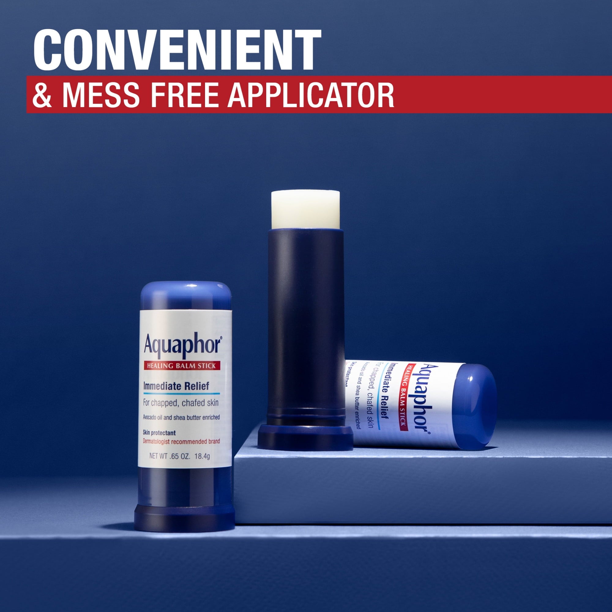 Aquaphor Healing Balm Stick for Chapped, Chafed Skin with Avocado Oil and Shea Butter, 0.65 oz