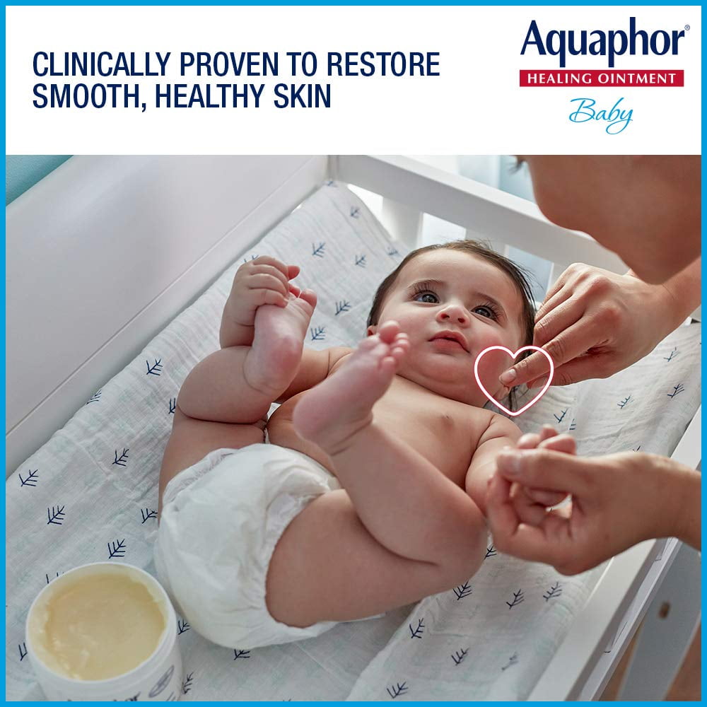 Aquaphor Baby Healing Ointment Advanced Therapy Skin Protectant 7 oz (Pack of 2)