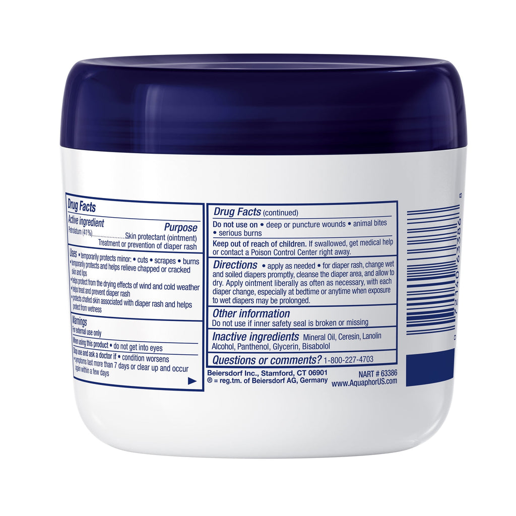 (3 pack) Aquaphor Baby Healing Ointment for Teething, Drool and Diaper Rash, Hypoallergenic, 14 oz
