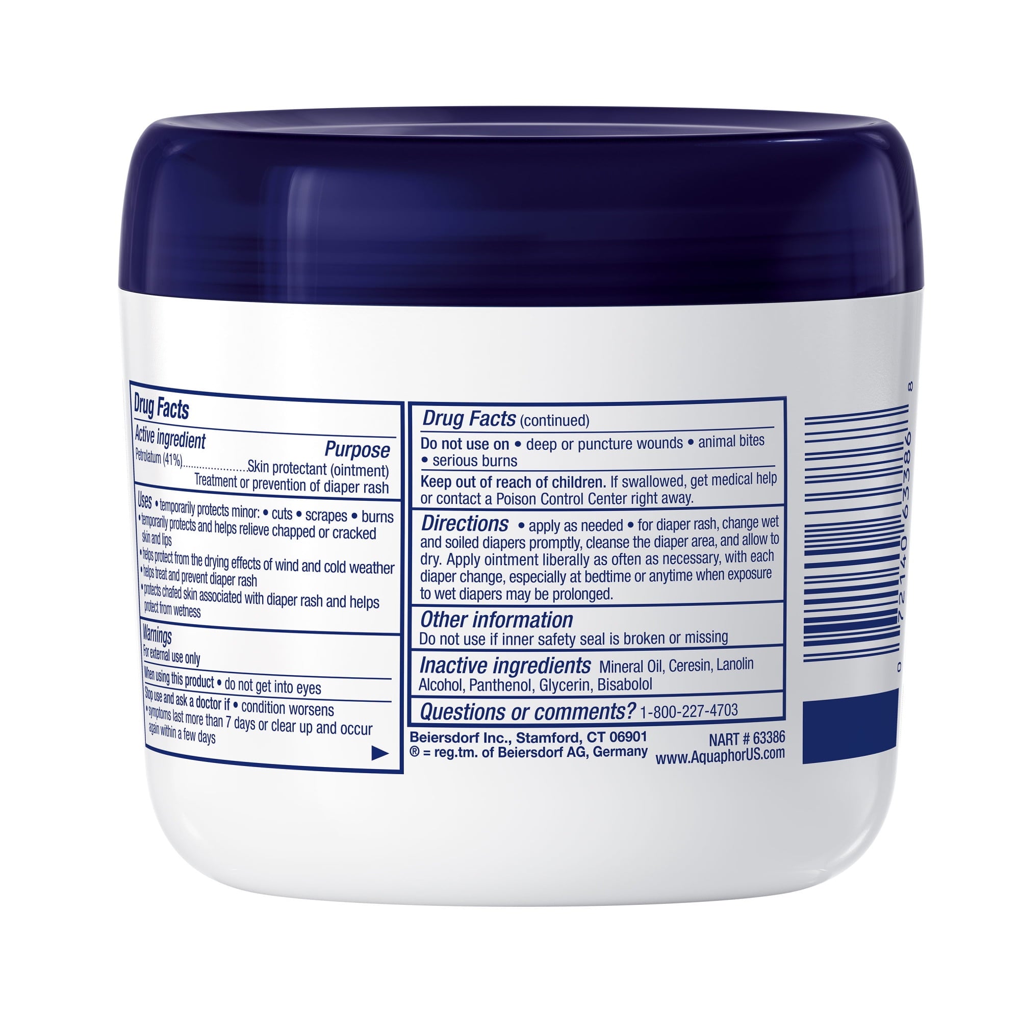 (2 pack) Aquaphor Baby Healing Ointment for Teething, Drool and Diaper Rash, Hypoallergenic, 14 oz