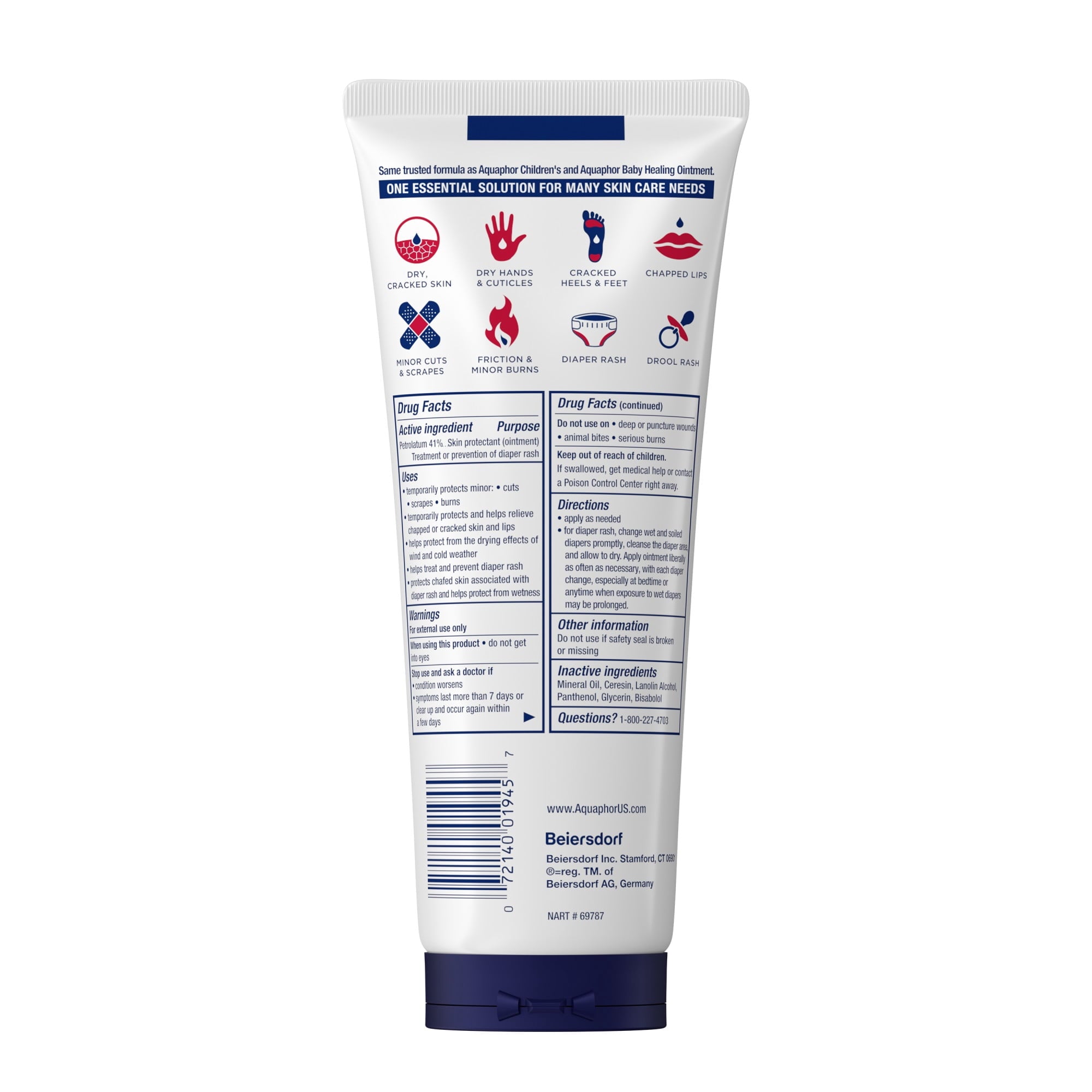 (3 pack) Aquaphor Healing Ointment Skin Protectant for Dry, Cracked, Irritated Skin, Fragrance Free, 7 oz