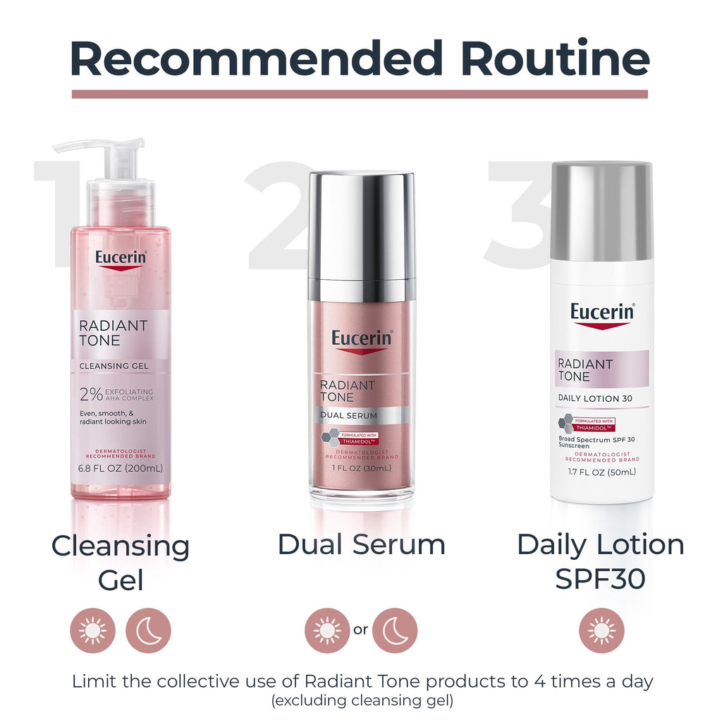 Eucerin Radiant Tone Dual Serum, Dark Spot Corrector with Thiamidol and Hyaluronic Acid, 1 fl oz