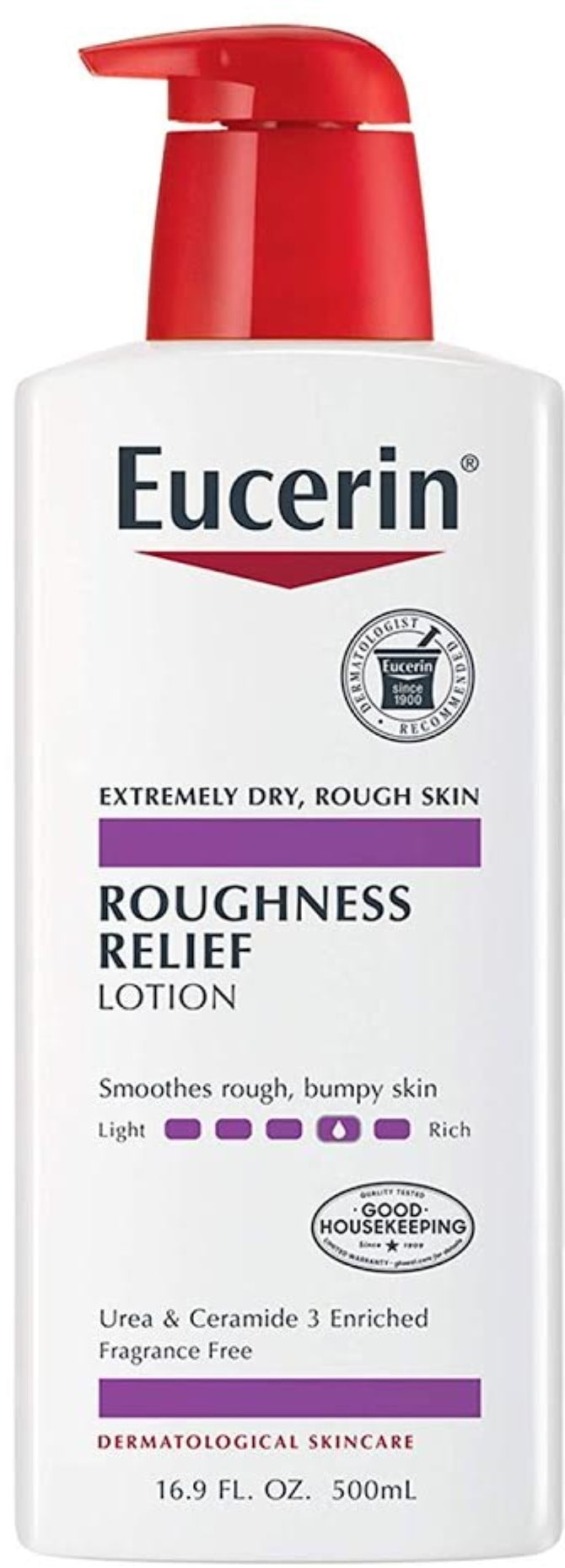 Eucerin Roughness Relief Lotion - Full Body Lotion for Extremely Dry, Rough Skin 16.9 oz (Pack of 3)