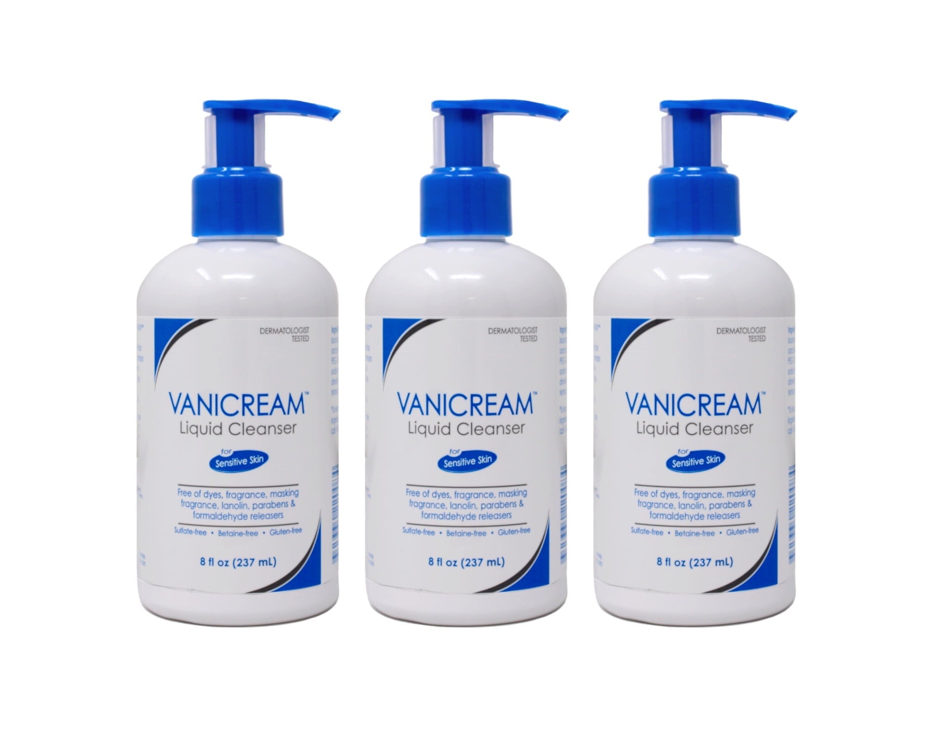 Vanicream, Liquid Cleanser, For Sensitive Skin, 8 fl oz Pack of 3