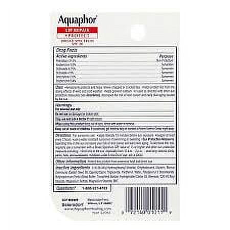 Aquaphor Lip Repair + Protect, Broad Spectrum SPF 30 0.35 oz (Pack of 2)