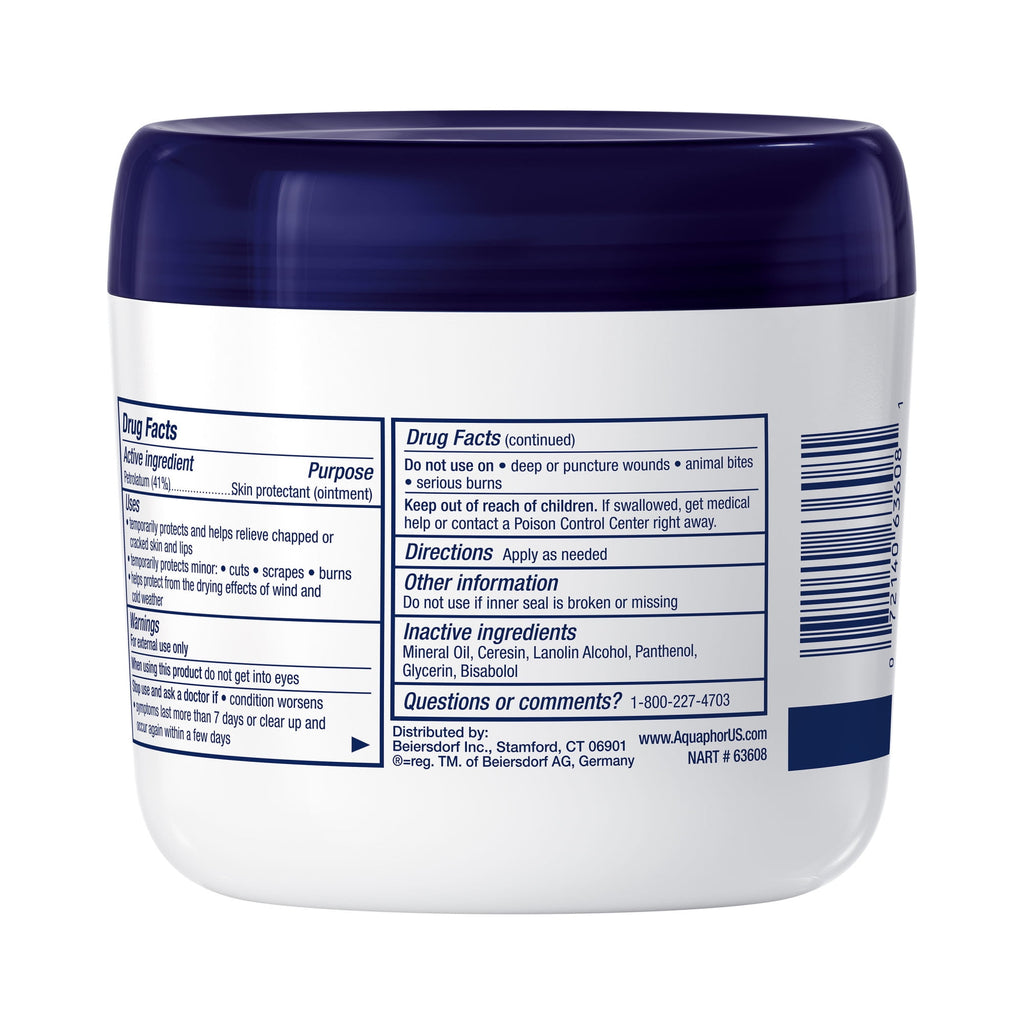 (2 pack) Aquaphor Healing Ointment Skin Protectant for Dry, Cracked, Irritated Skin, Fragrance Free, 14 oz