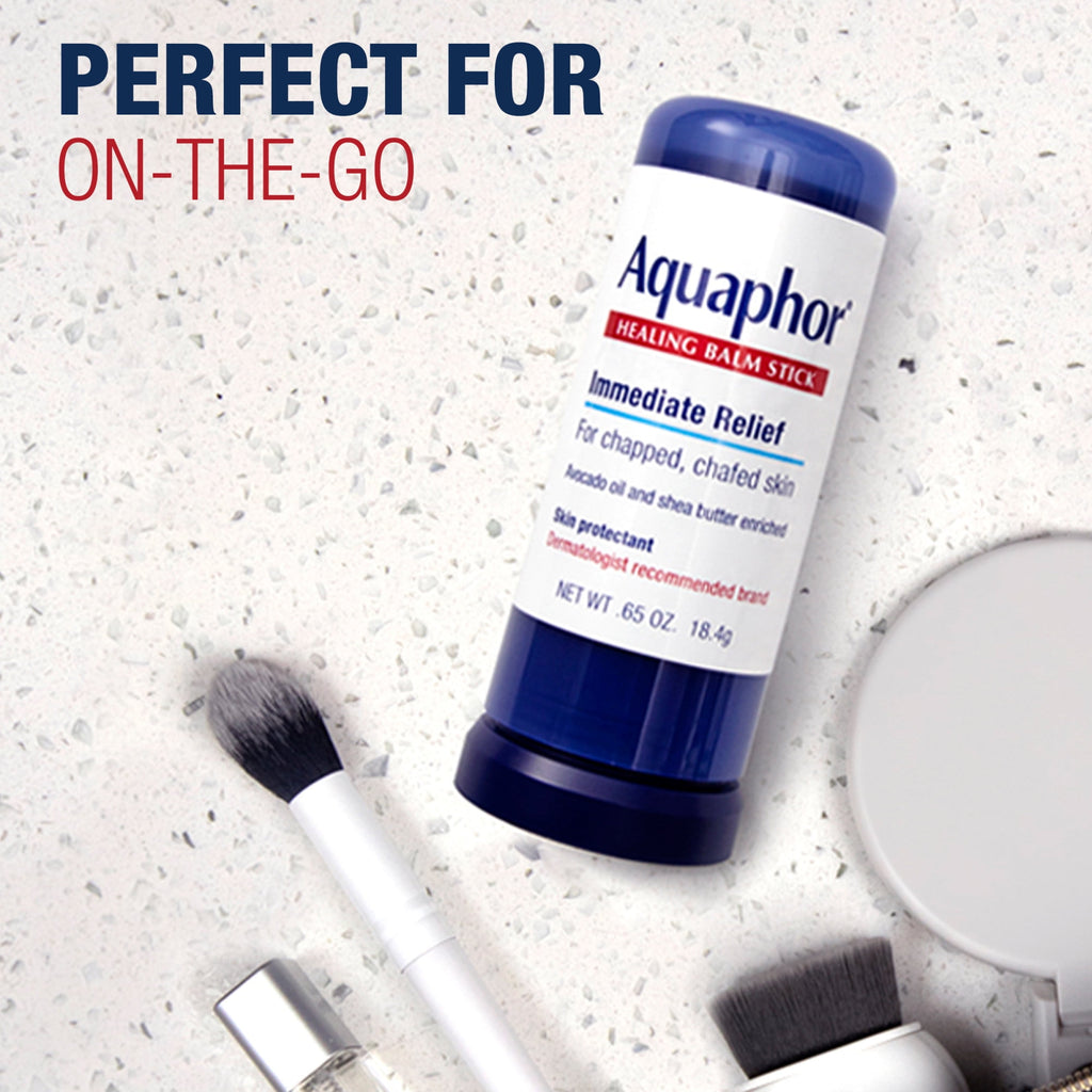Aquaphor Healing Balm Stick for Chapped, Chafed Skin with Avocado Oil and Shea Butter, 0.65 oz