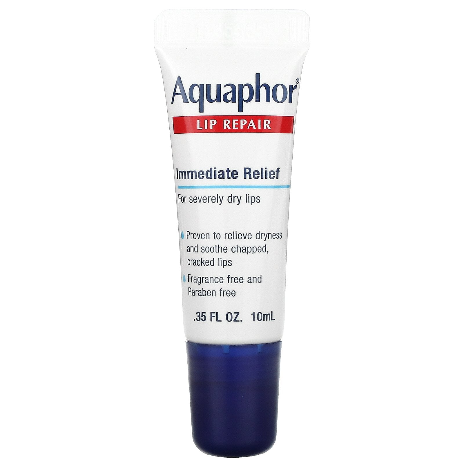 Aquaphor Lip Repair Ointment Tube, Immediate Relief - 0.35 Oz, 2 Pack