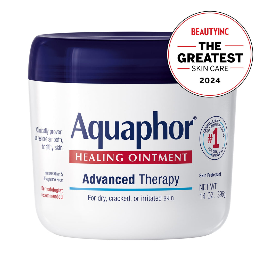 (3 pack) Aquaphor Healing Ointment Skin Protectant for Dry, Cracked, Irritated Skin, Fragrance Free, 14 oz