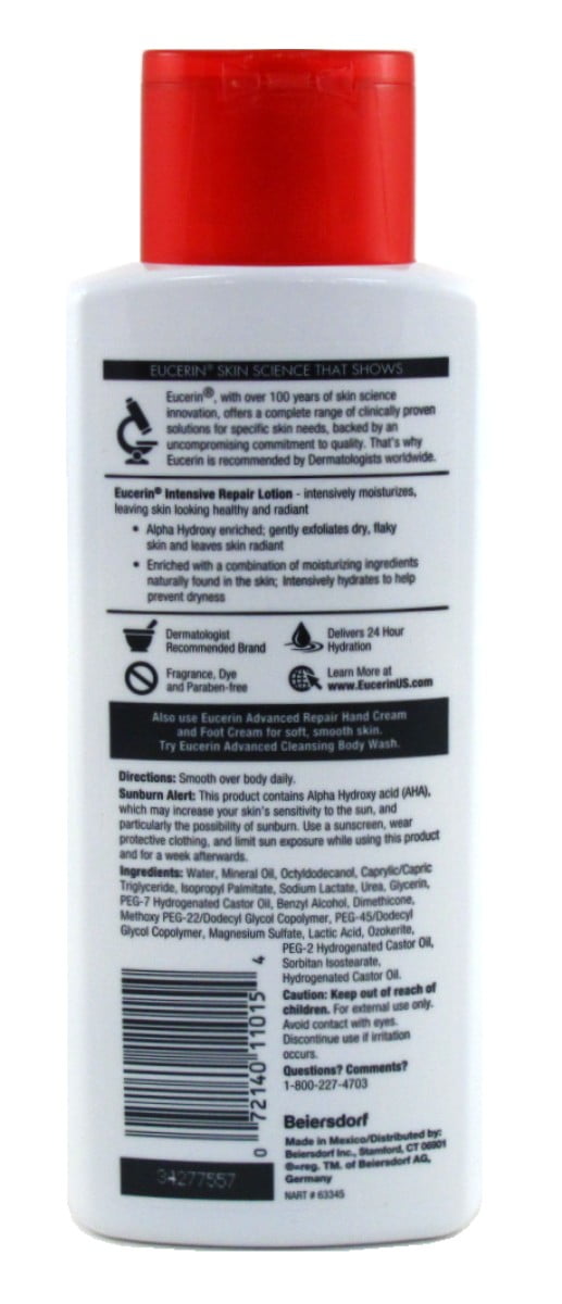 Eucerin Lotion Intensive Repair 8.4oz (Pack of 2)